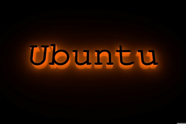 La palabra Ubuntu sobre fondo negro