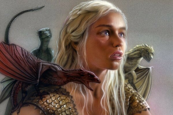 Dragons de Dineris dans Game of Thrones