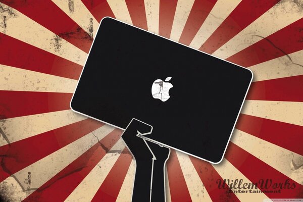 Immagine sul desktop ipad in mano