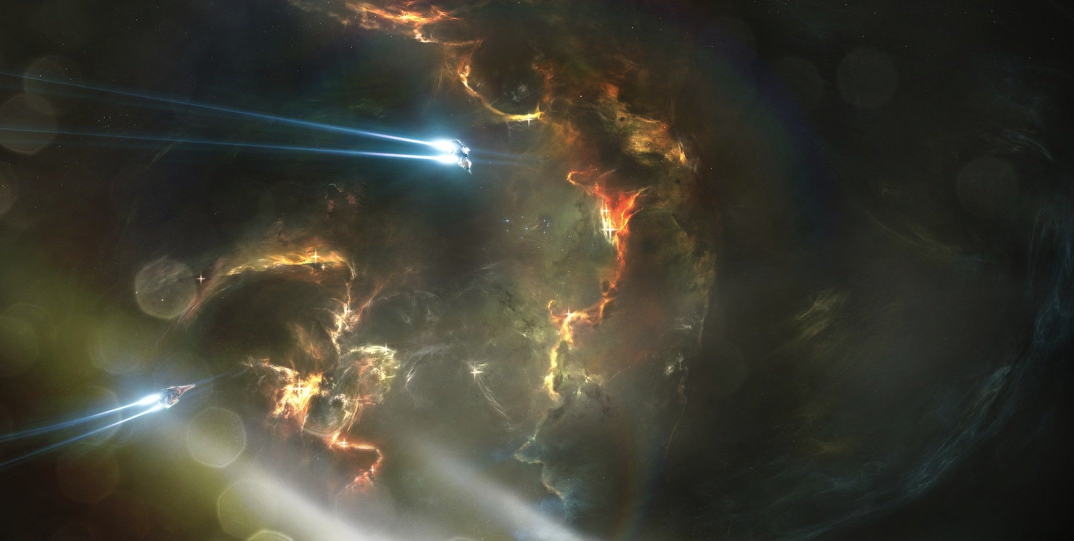 l espace bateaux voie nébuleuse lointains étoiles