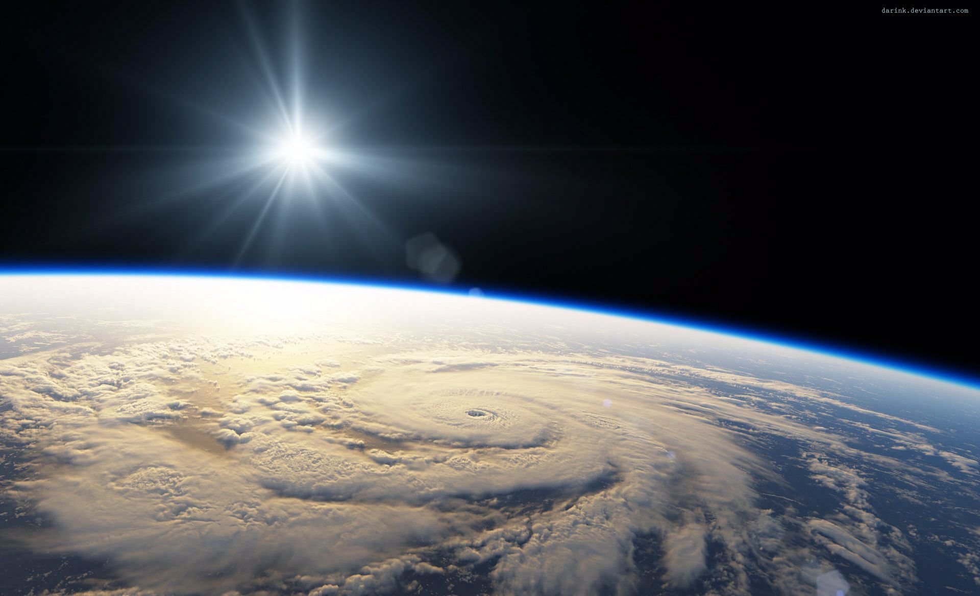 espace étoile planète lumière ouragan espace