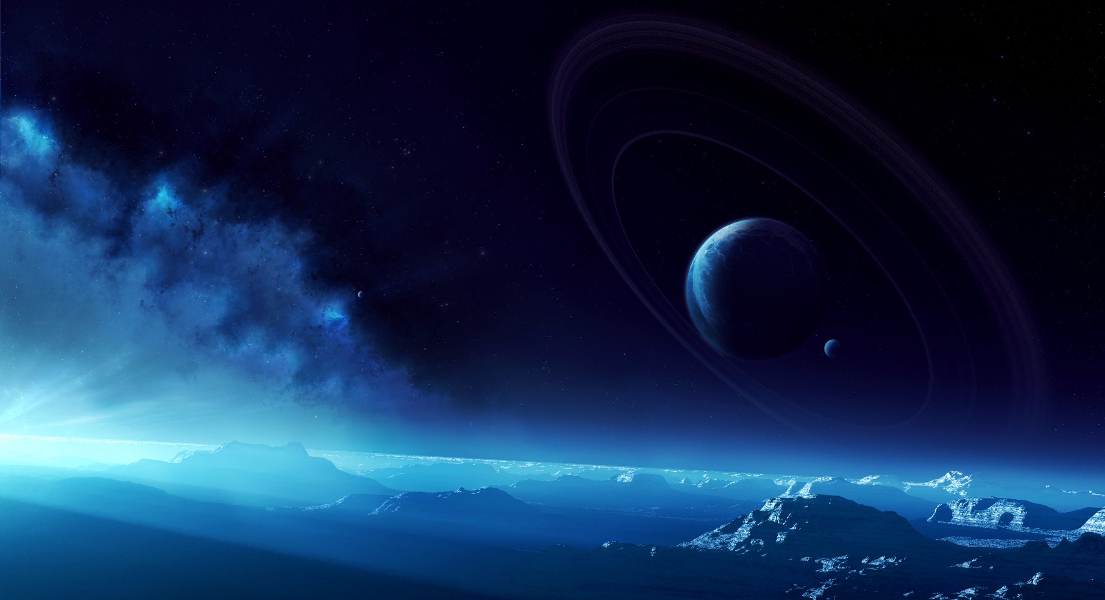 superficie pianeti anelli cielo
