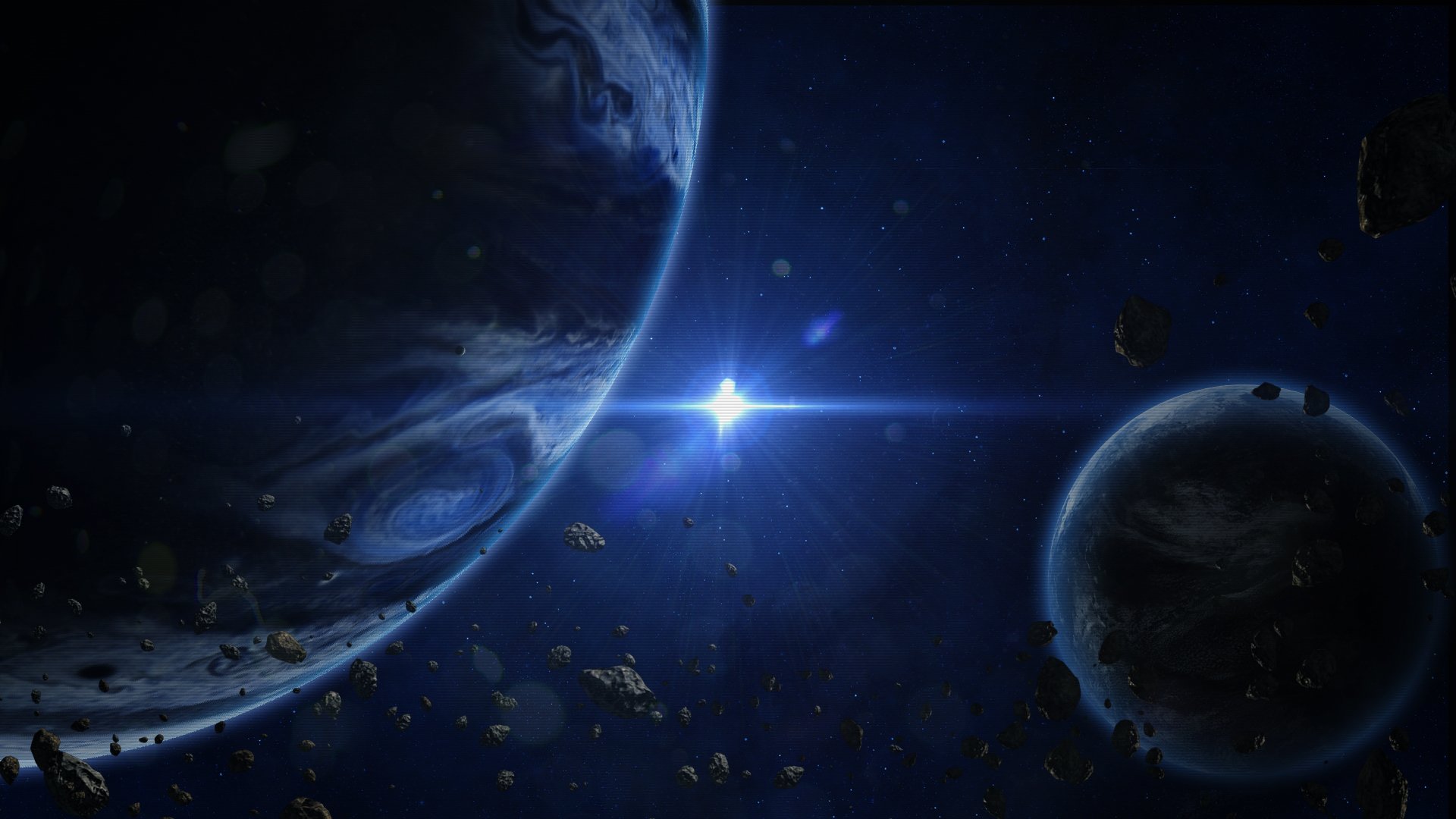 estrellas planetas asteroides espacio