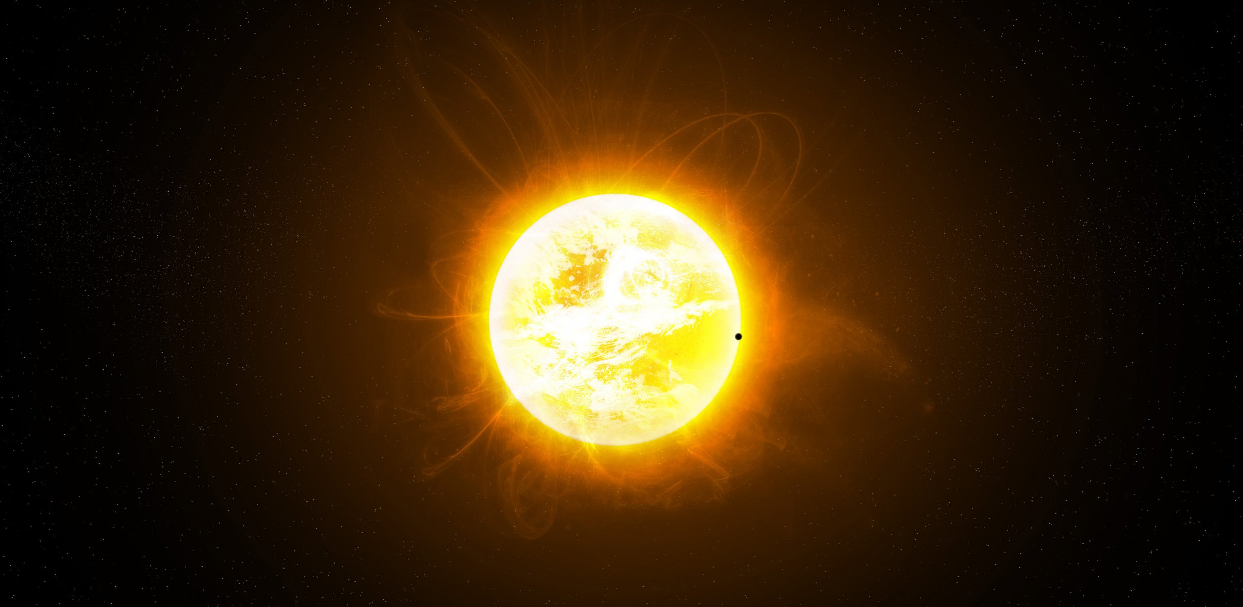 espacio sol prominencias corona planeta