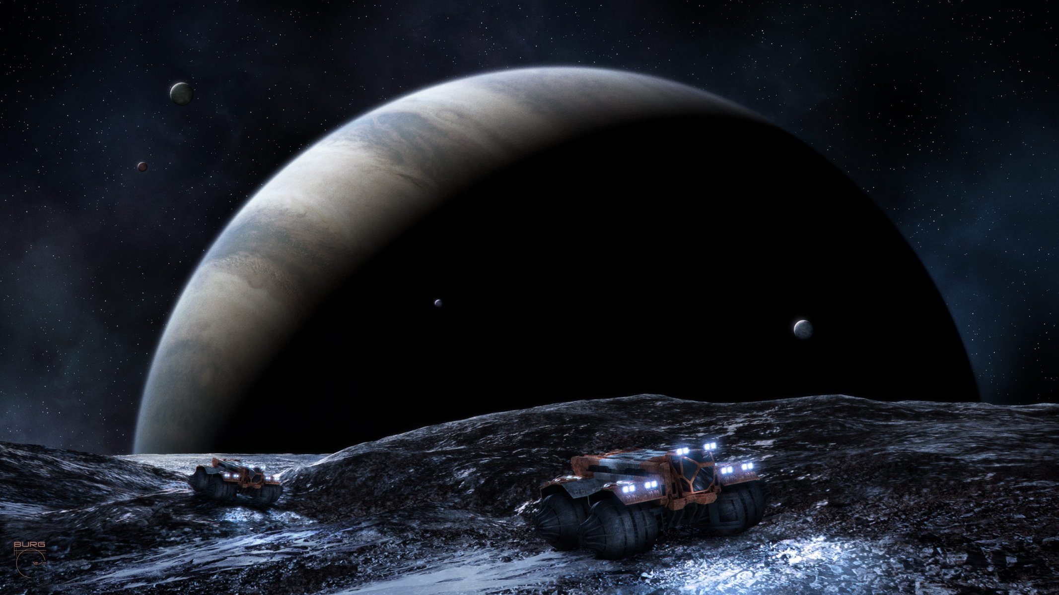 sterne planet gasriese satelliten maschinen