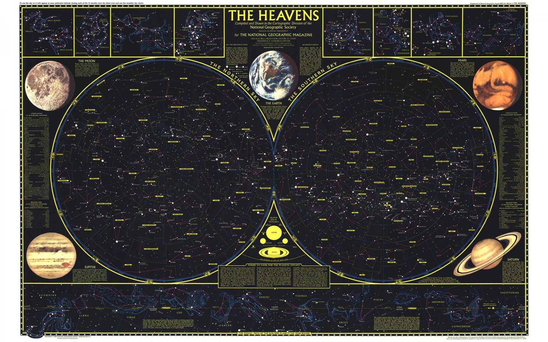 mapa estrellado cielo constelaciones