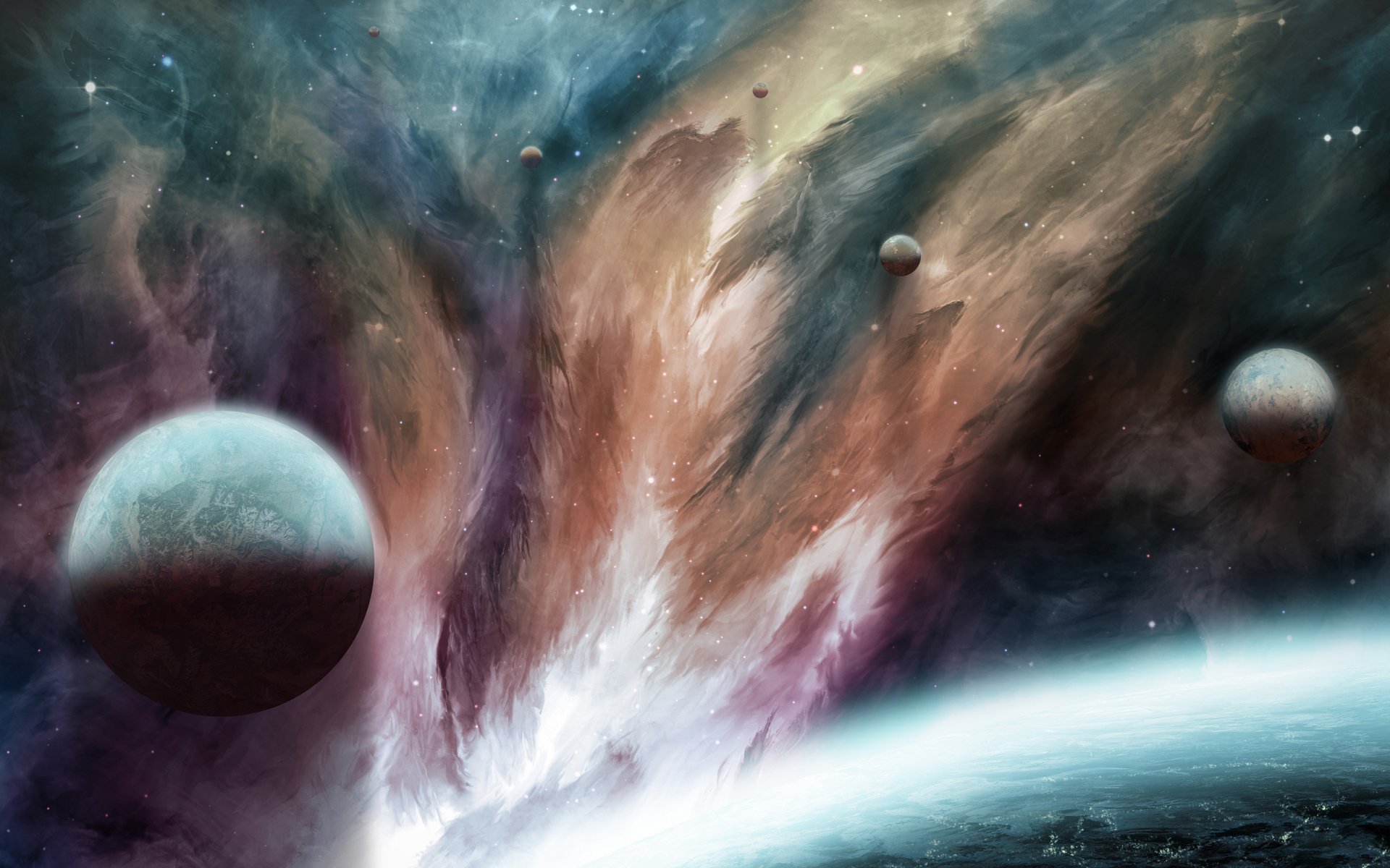 espace dessin planète