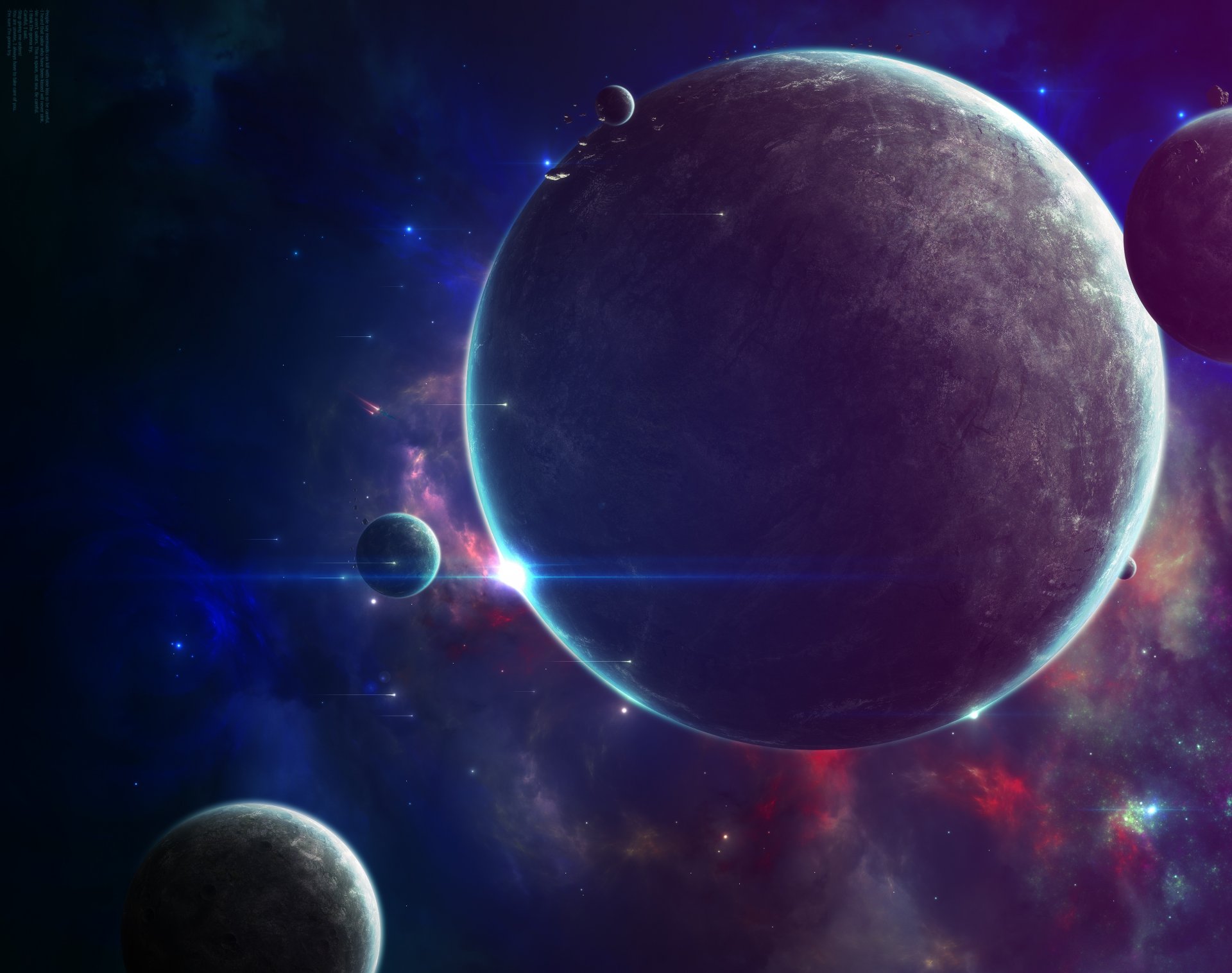 planeten satelliten raum raum