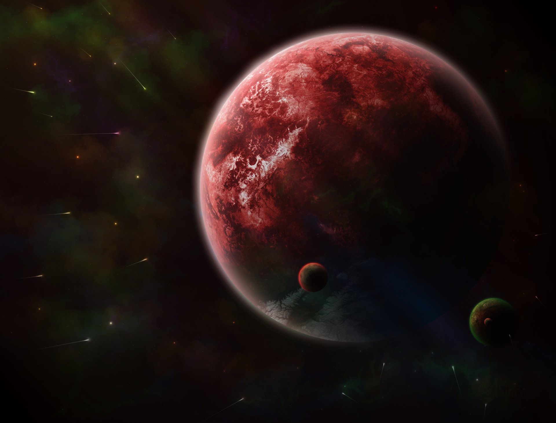 atellites planet space of the comet
