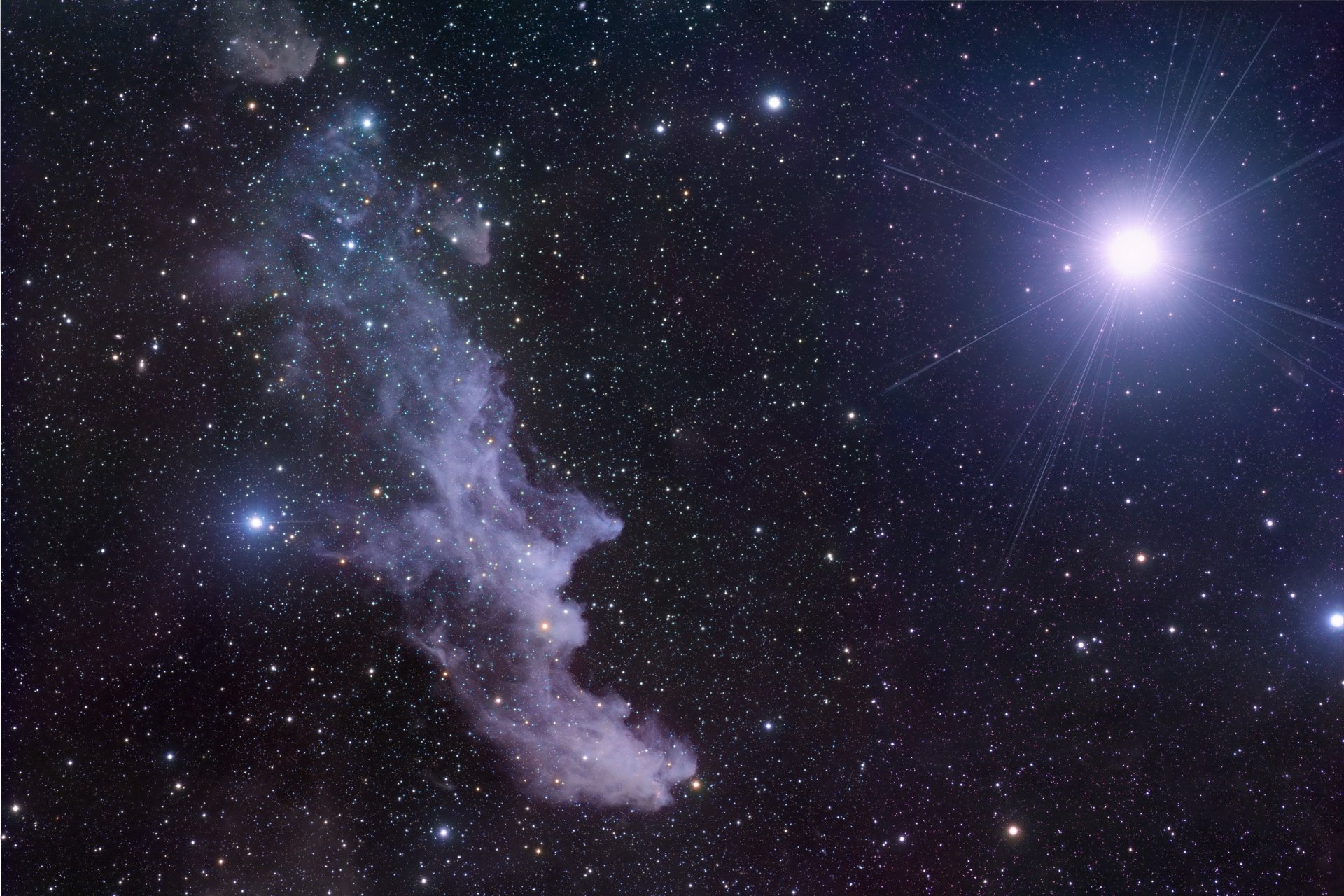 reflektierender nebel hexenkopf raum stern riegel orion