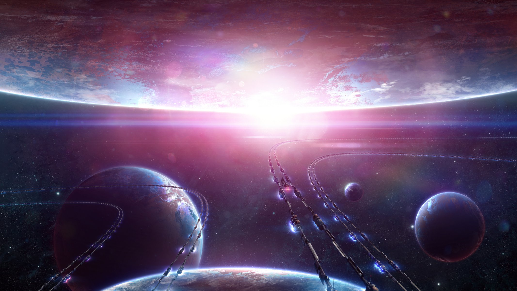 arte katherl hannes alienphysique espacio planetas transporte naves estrella