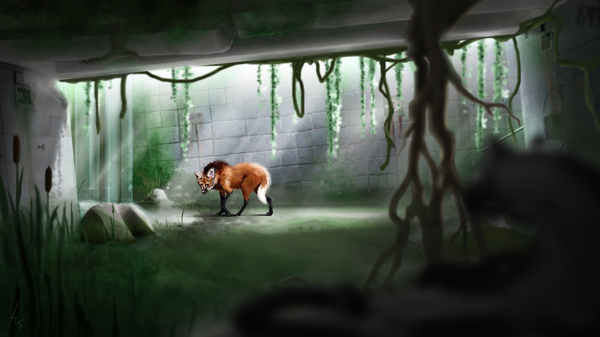 postapocalypse fox лиса голод оскал