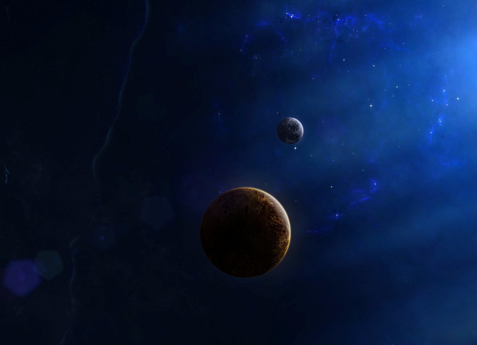 infini planète étoiles satellite espace
