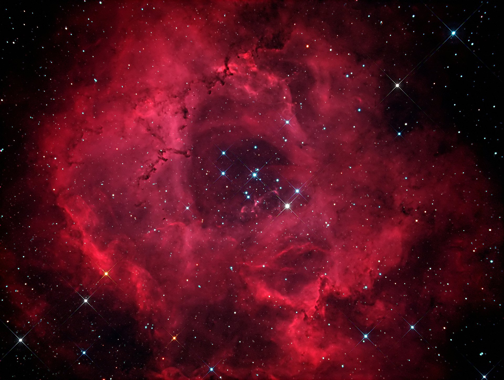 nebulosa roseta ngc 2244 ngc 2237 estrellas