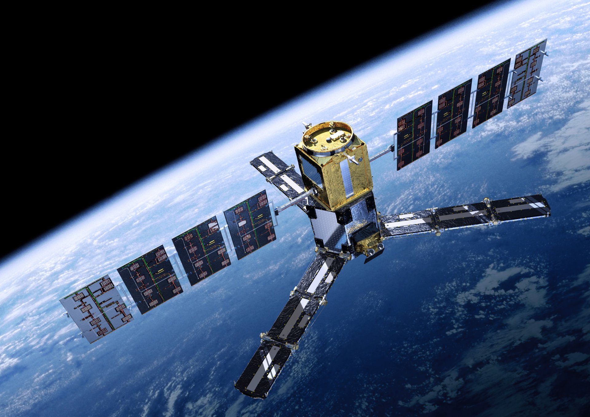 satélite espacio planeta