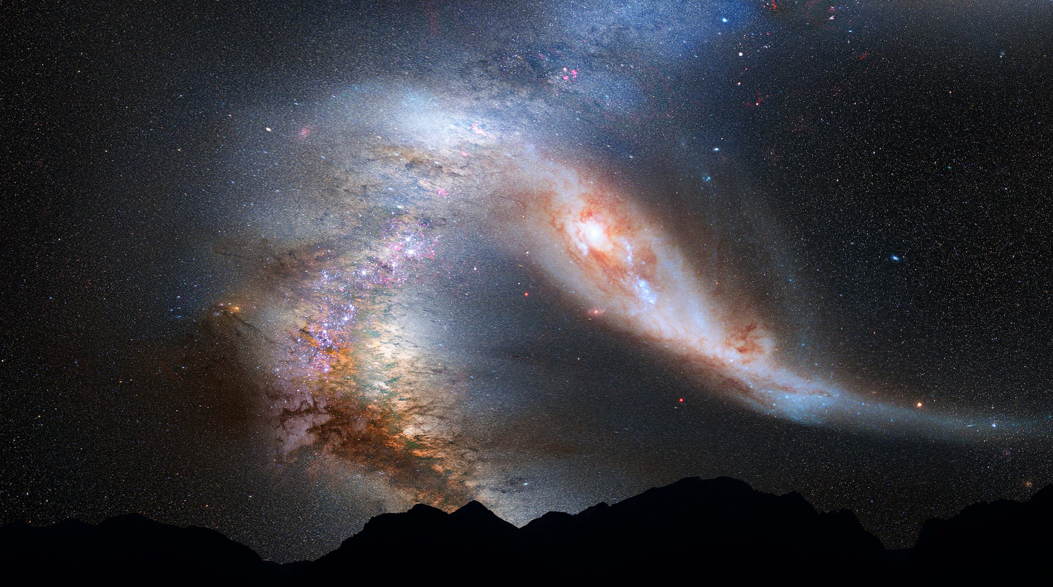 vía láctea galaxia m31 andrómeda fusión