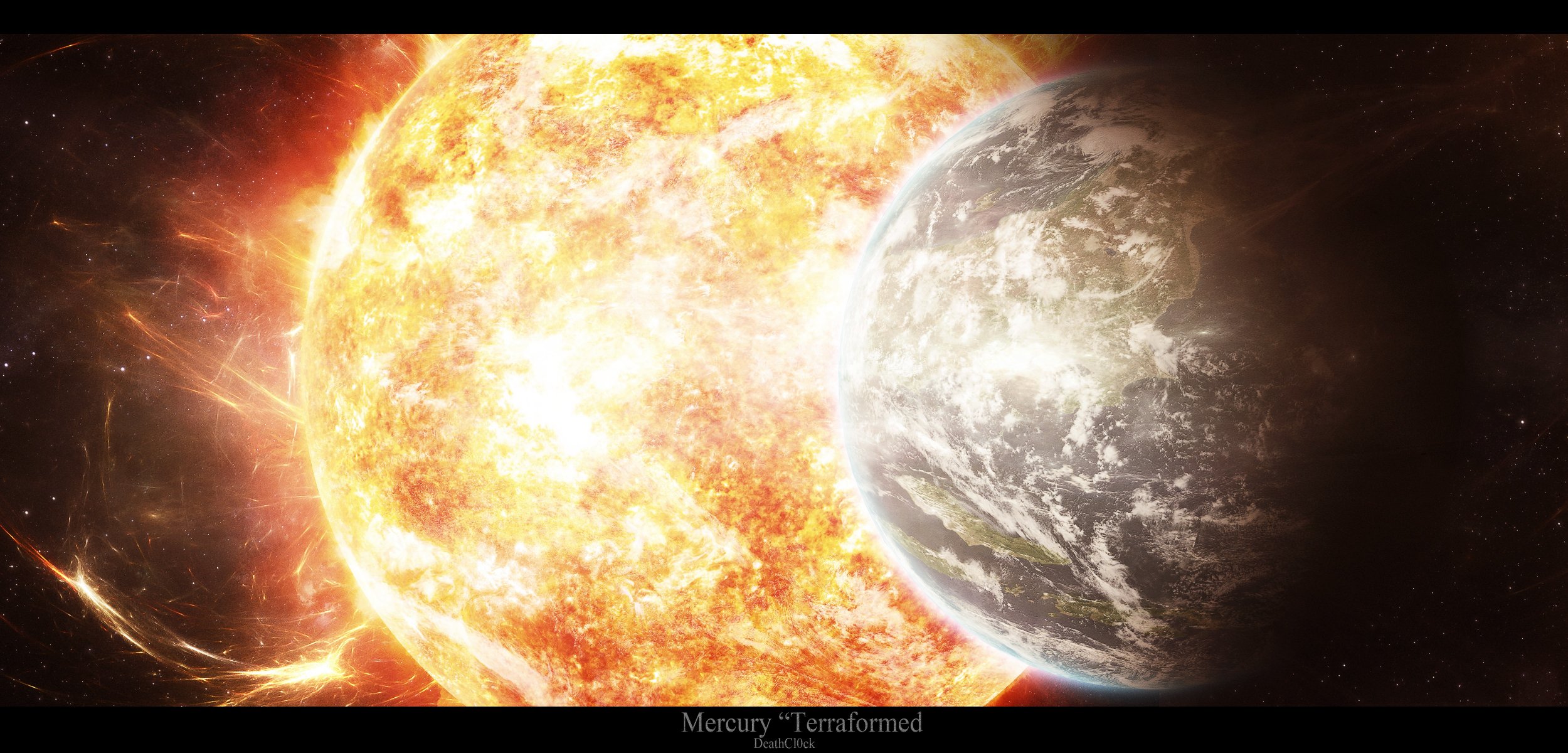 stern sonne planet merkur licht strahlung
