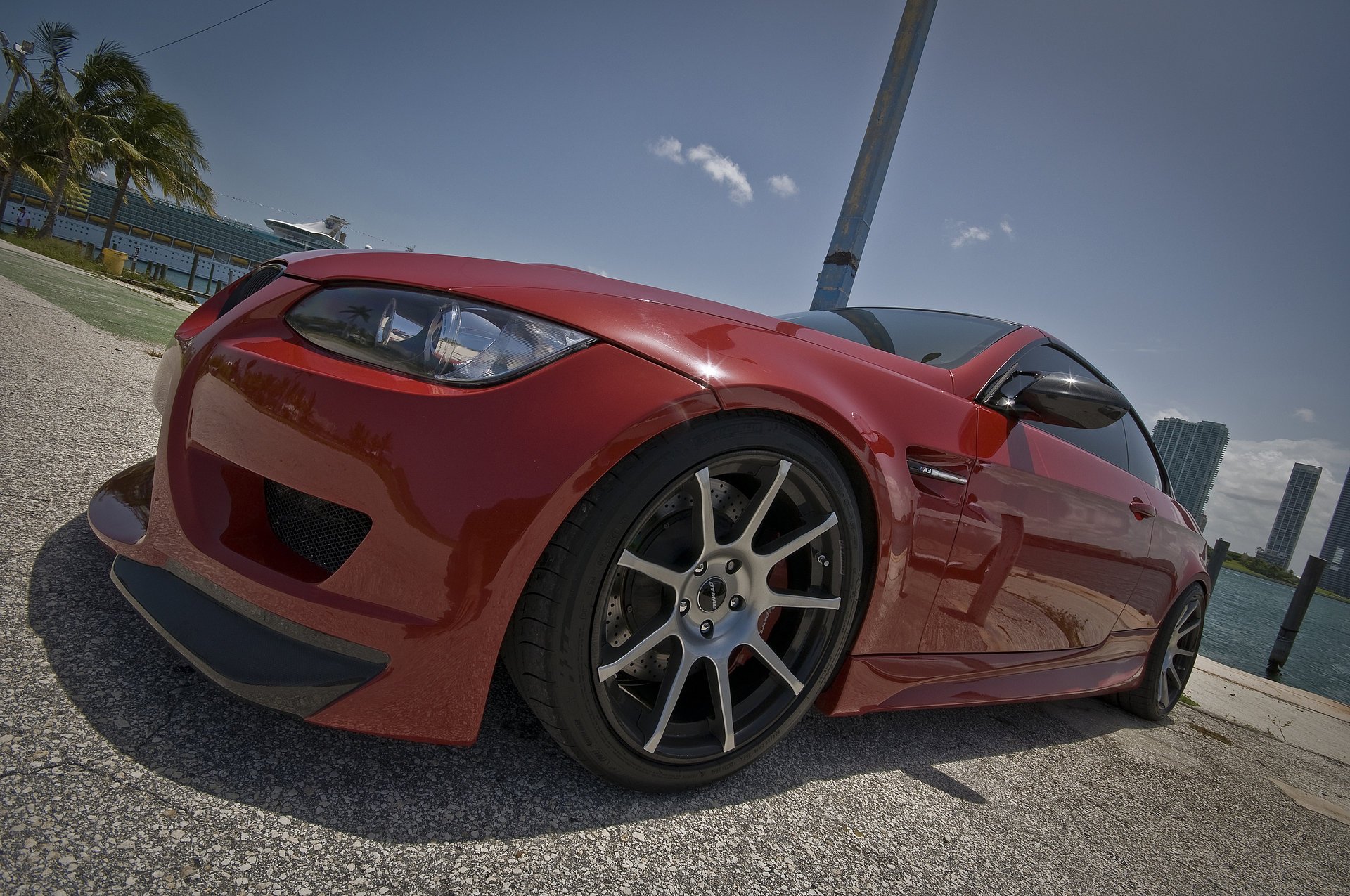 bmw miami m3 e92 himmel bmw rot räder rot miami