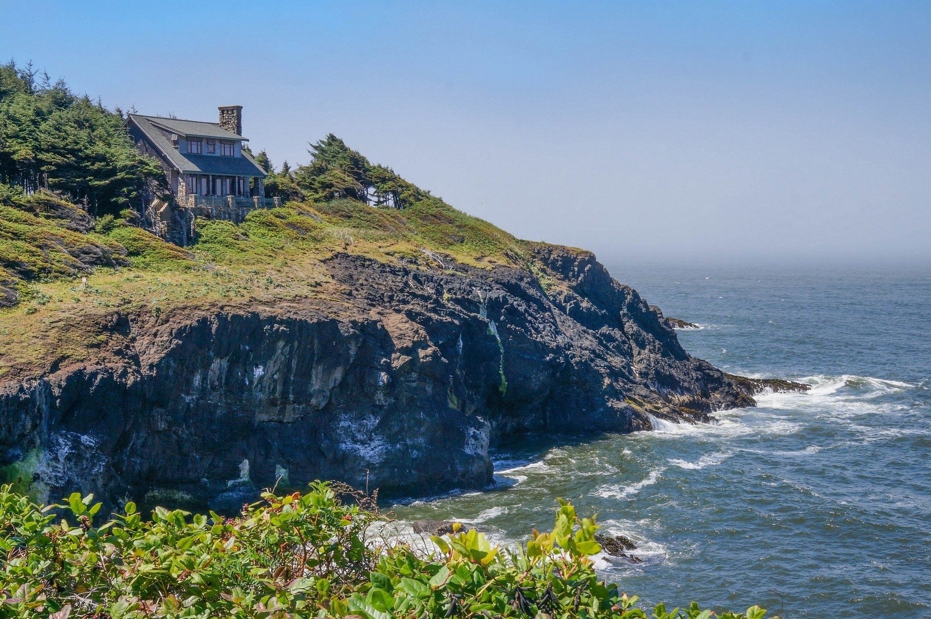côte océan maison océan pacifique oregon oregon roches