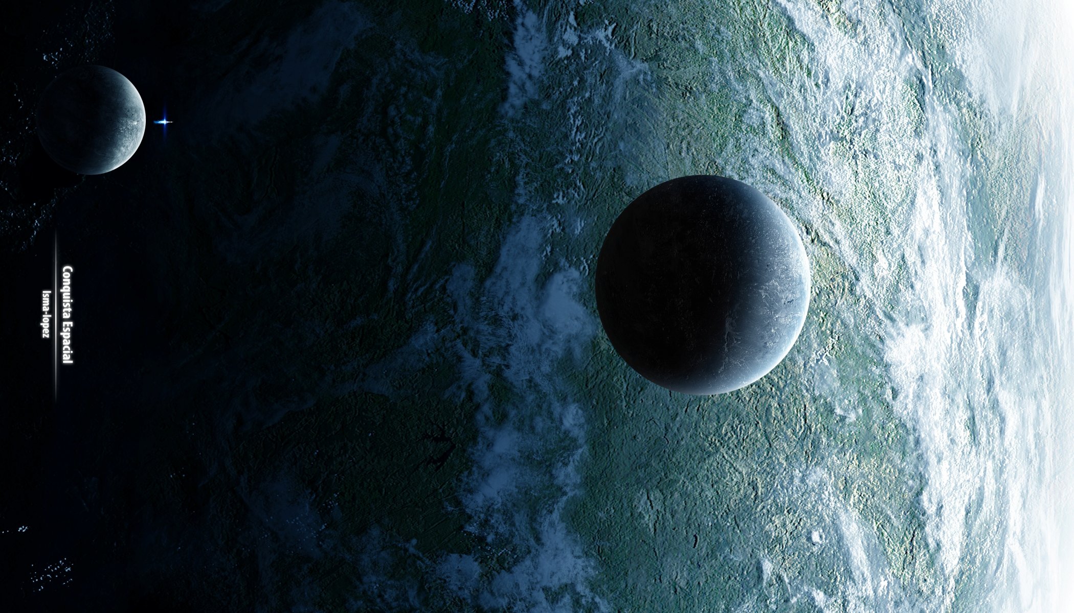 pianeta satelliti luce ombra