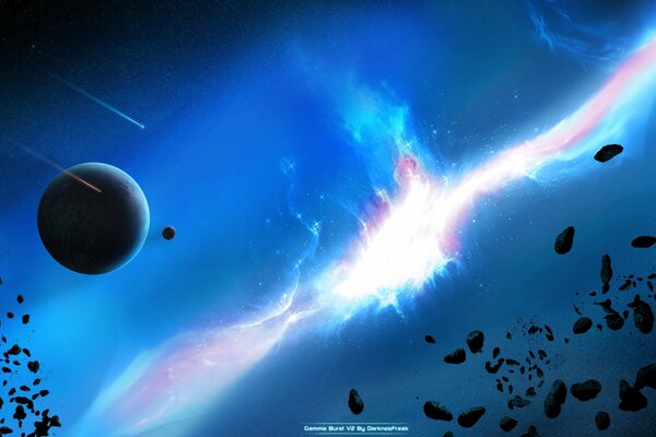 Un enorme resplandor cósmico, asteroides y un planeta desconocido