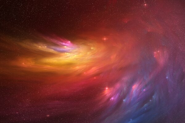 El resplandor cósmico de las estrellas en diferentes colores