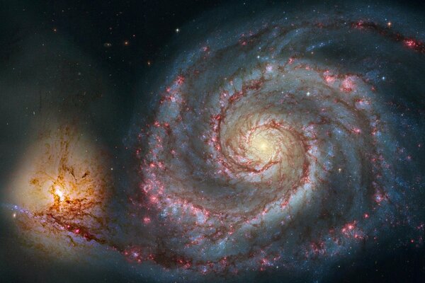 A galaxy from outer space in a spiral type