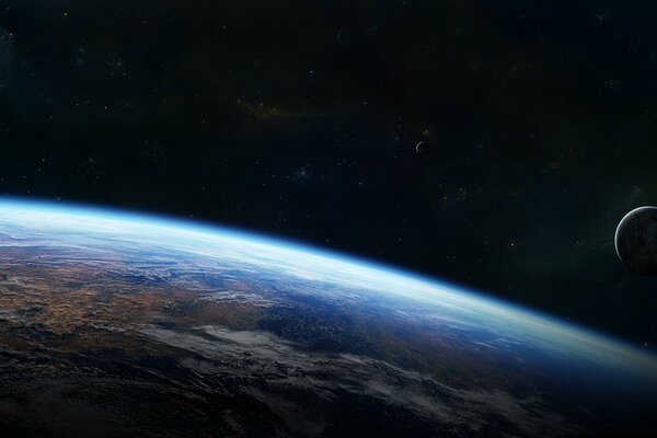 Surface de la terre par satellite