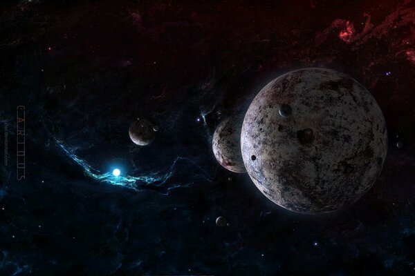 Planetas, satélites y estrellas en la galaxia