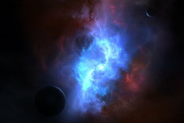 Il bagliore della nebulosa nell universo cosmico