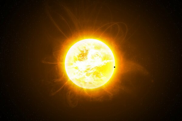 Vue de l espace sur les ondes solaires