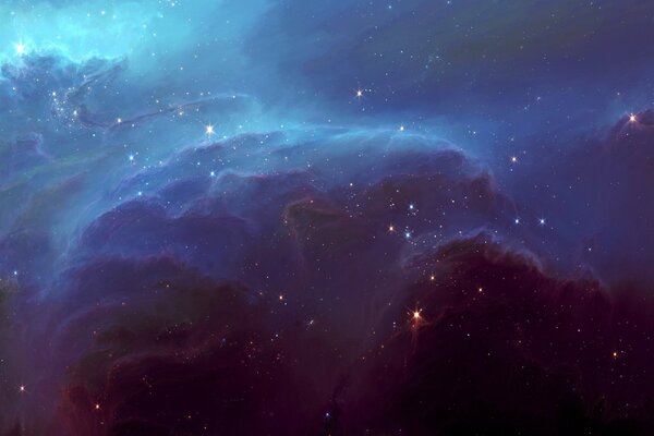 El resplandor de una nebulosa estelar en el espacio