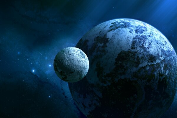 Planetas, Cosmos y estrellas en la galaxia