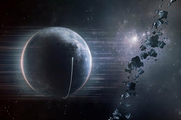 Pianeti e asteroidi stellari dalla nave