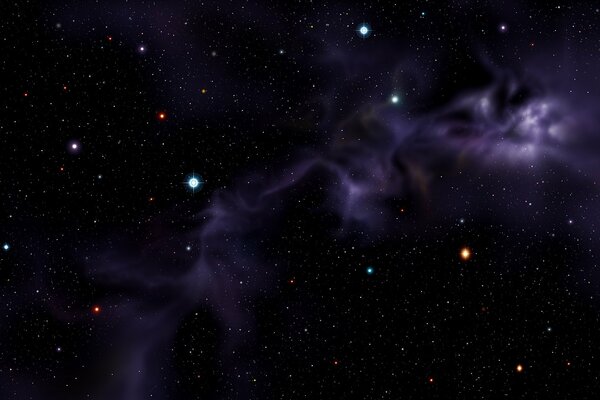 Image of the purple nebula in the Hubble telescope