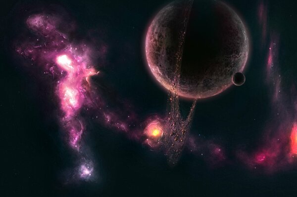 Amazing play of colors thanks to the nebula