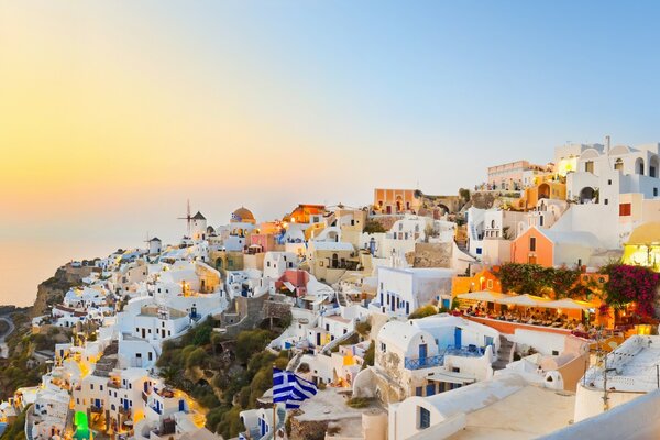 Paysage De Santorin. Grèce
