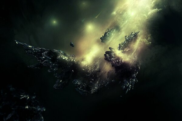 Catastrophe spatiale dans l espace stellaire