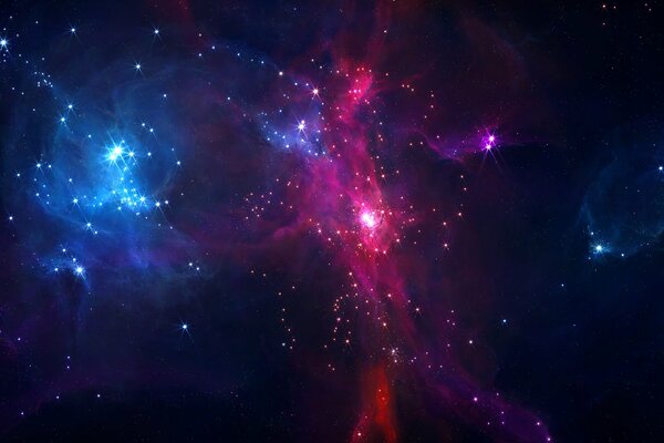 Constelaciones brillantes en el espacio exterior