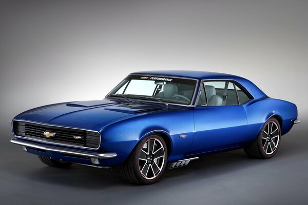 A picture with a blue Chevrolet