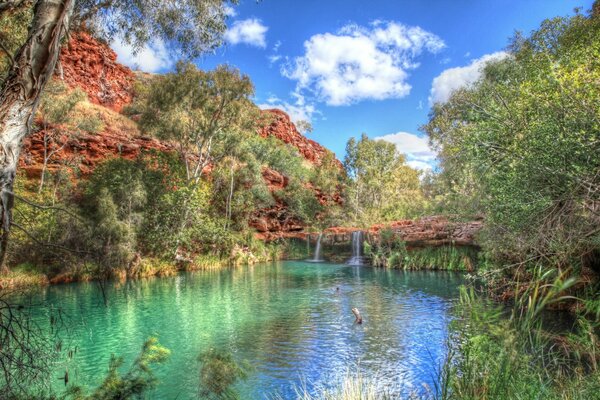 Fluss im Wyoming Park usa