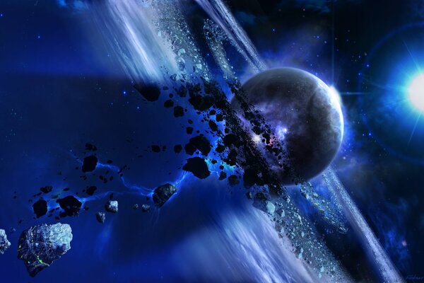 El planeta más allá de que llegan los asteroides