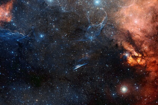 Drawing of the nebula of stars in space