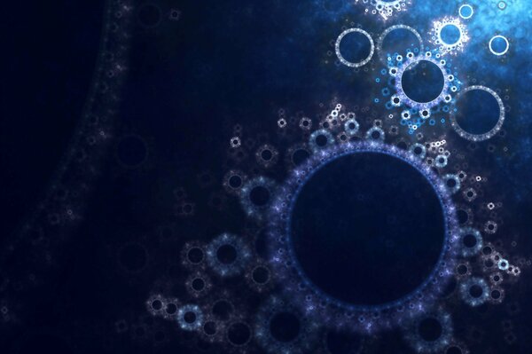 Beau motif de cercles bleus