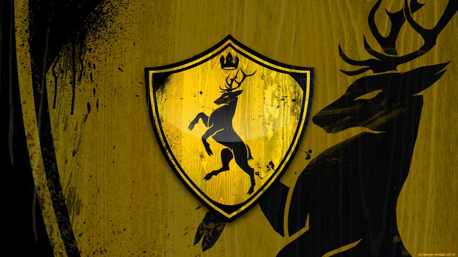 série blason couronne baratheon game of thrones cornes livre chanson de glace et de feu cerf