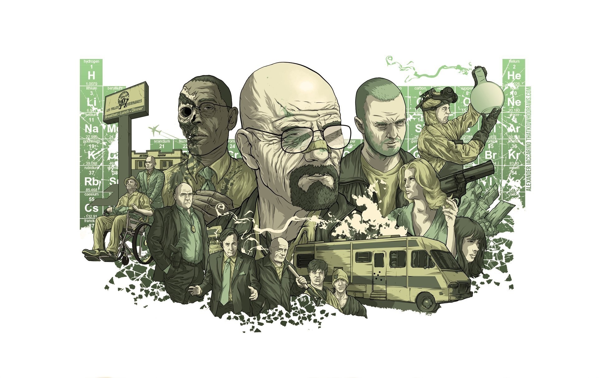 seria breaking bad hieroglify geisenberg walter white jesse pinkman metamfetamina narkotyki tabela chemiczna