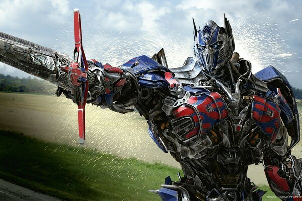 Der Roboter optimus prime. Transformatoren