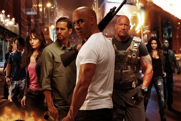 Die Hauptdarsteller des Films fast and Furious 6