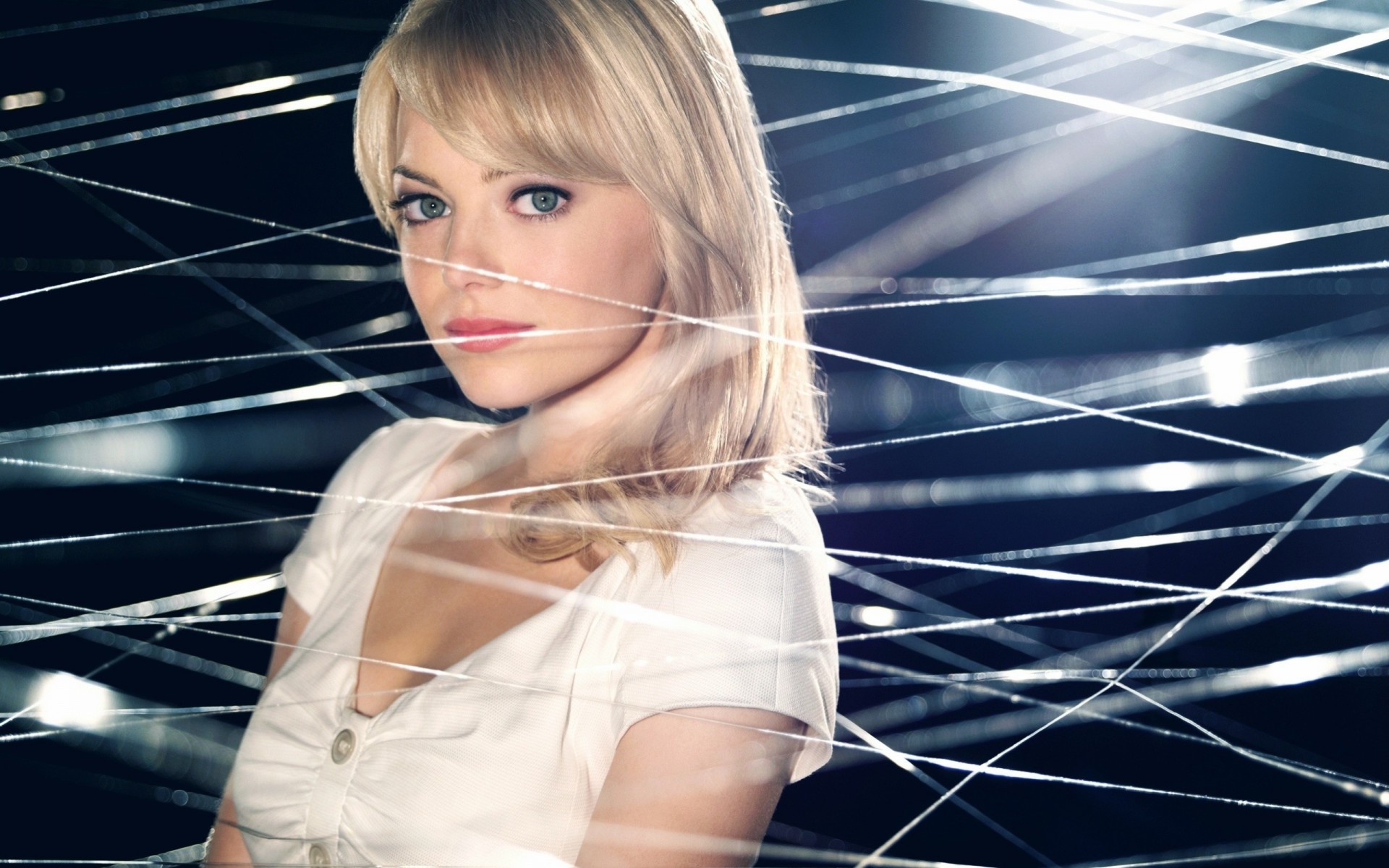 blonde fille emma stone toile d araignée boîte vue femmes marvel blondes nouveau spider-man spider-man