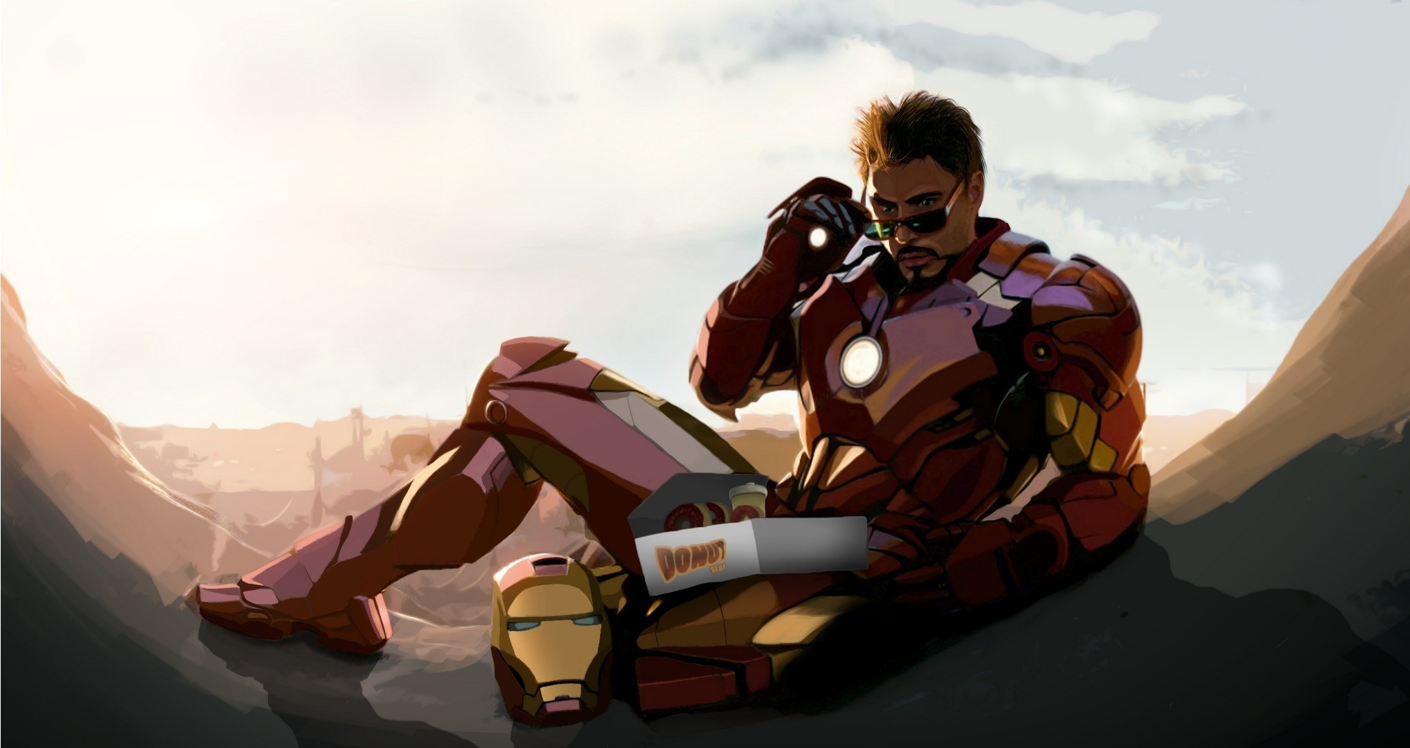 tony stark iron man robert downey jr. fan art